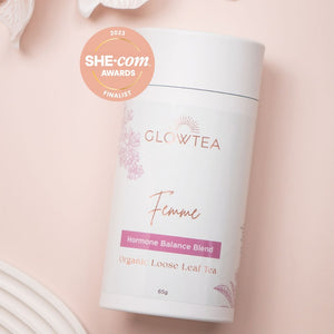 Femme organic hormone support blend by Glow Tea