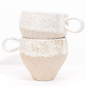 Ceylon Mugs from Robert Gordon Pottery in White, available from Glow Tea