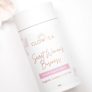 Secret Women's Business Period & hormone support blend by Glow Tea
